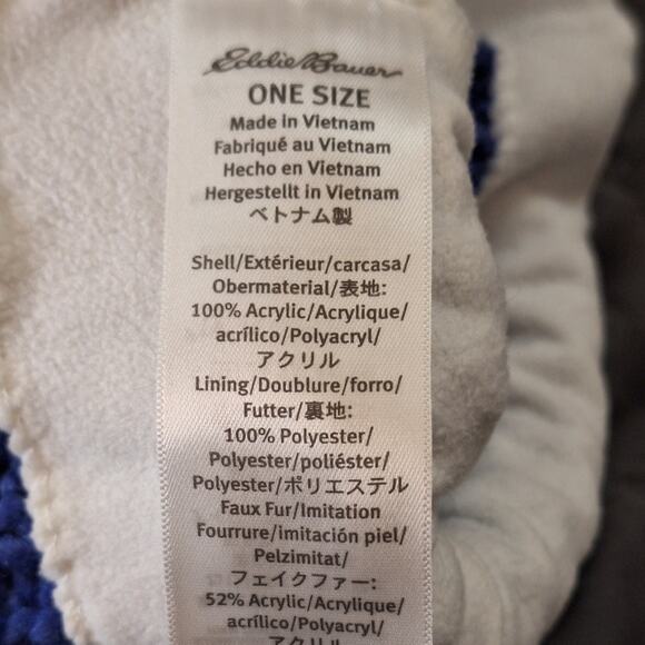 NWT Eddie Bauer Cabin Beanie Women's OS Blue Bell Outdoor Nature Gorpcore Winter - Picture 6 of 7